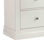 Commode Melrose blanche 3 tiroirs en haut et 4 tiroirs