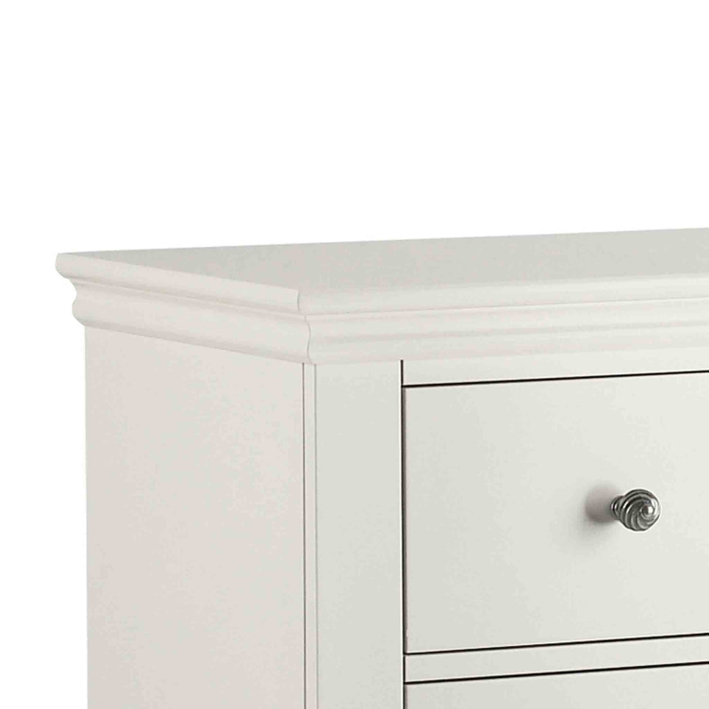 Commode Melrose blanche 3 tiroirs en haut et 4 tiroirs