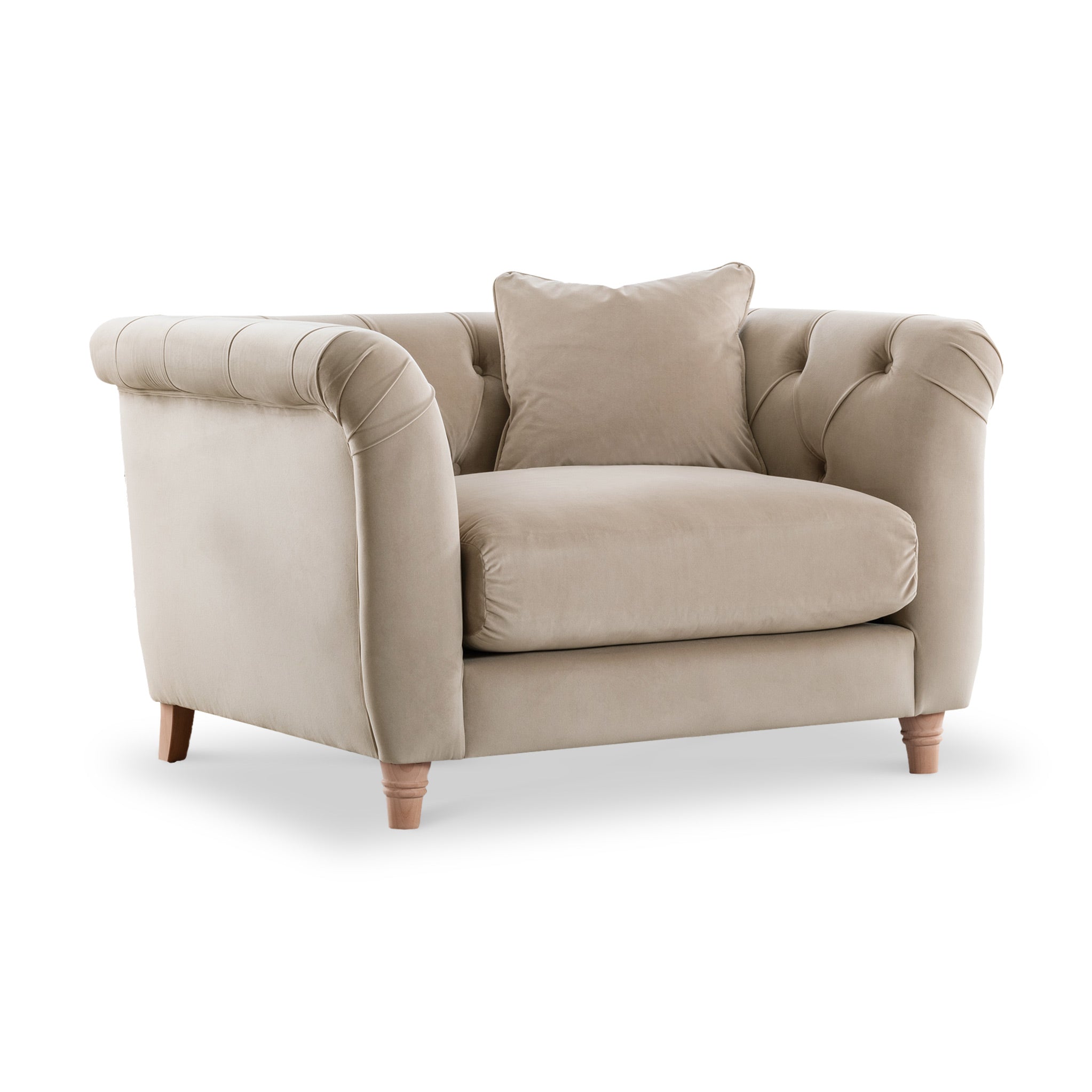 Fauteuil Chesterfield en velours Clarence