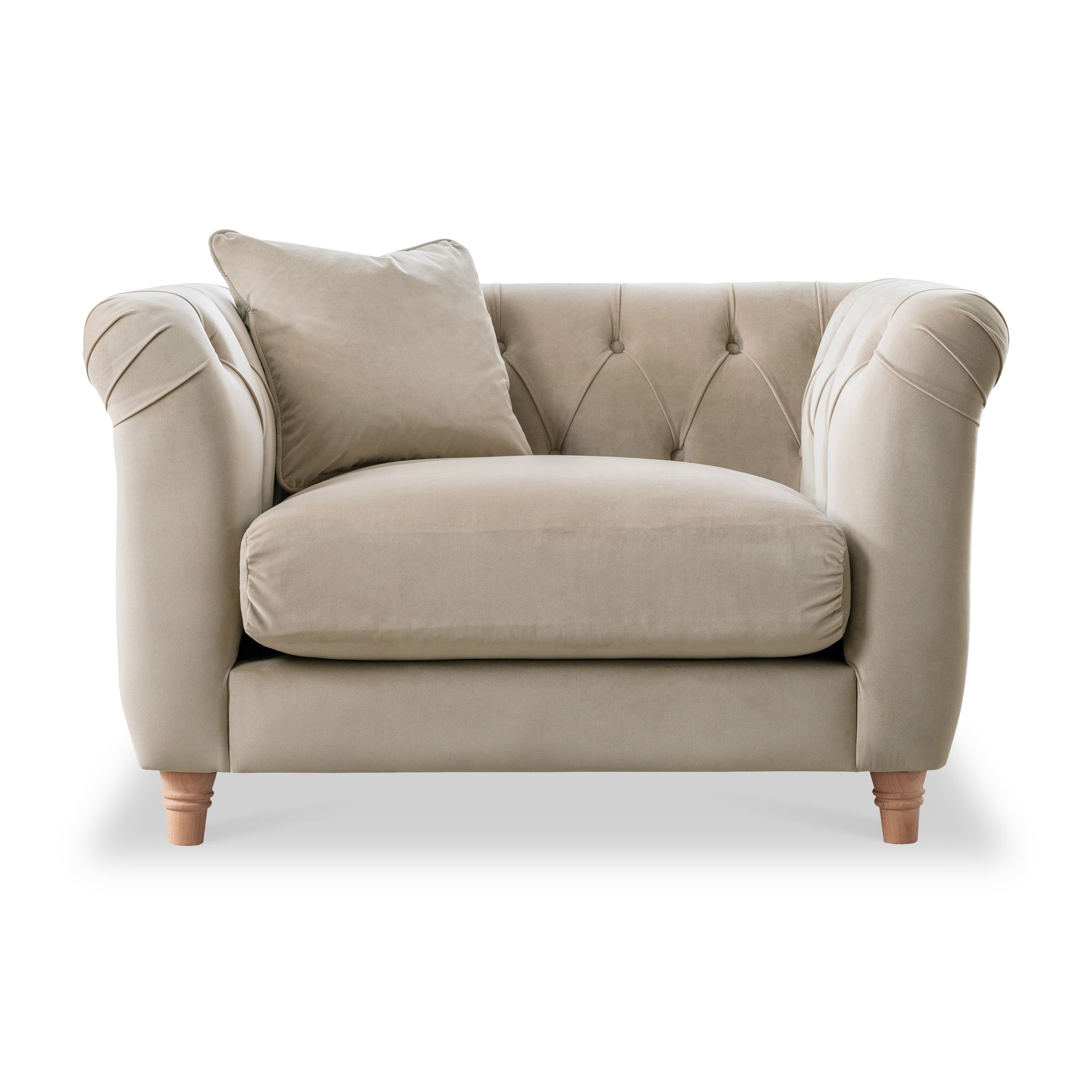 Fauteuil Chesterfield en velours Clarence