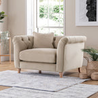 Fauteuil Chesterfield en velours Clarence