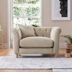 Fauteuil Chesterfield en velours Clarence