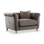 Fauteuil Chesterfield en velours Clarence