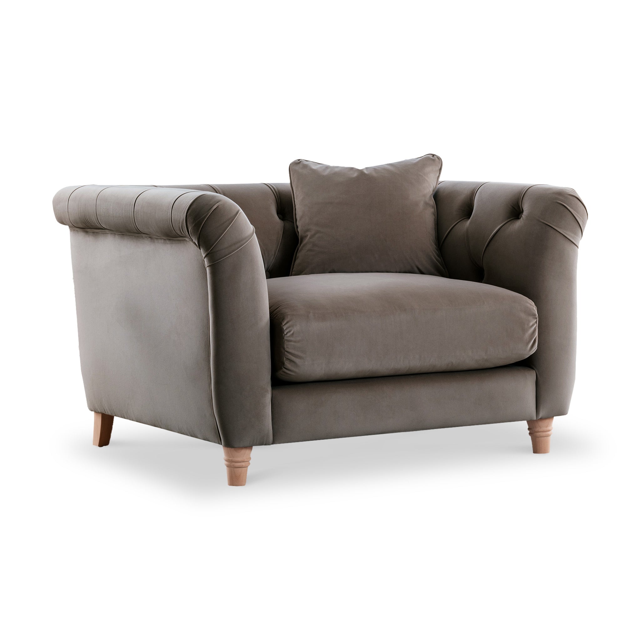 Fauteuil Chesterfield en velours Clarence