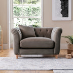 Fauteuil Chesterfield en velours Clarence