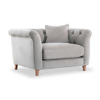 Fauteuil Chesterfield en velours Clarence