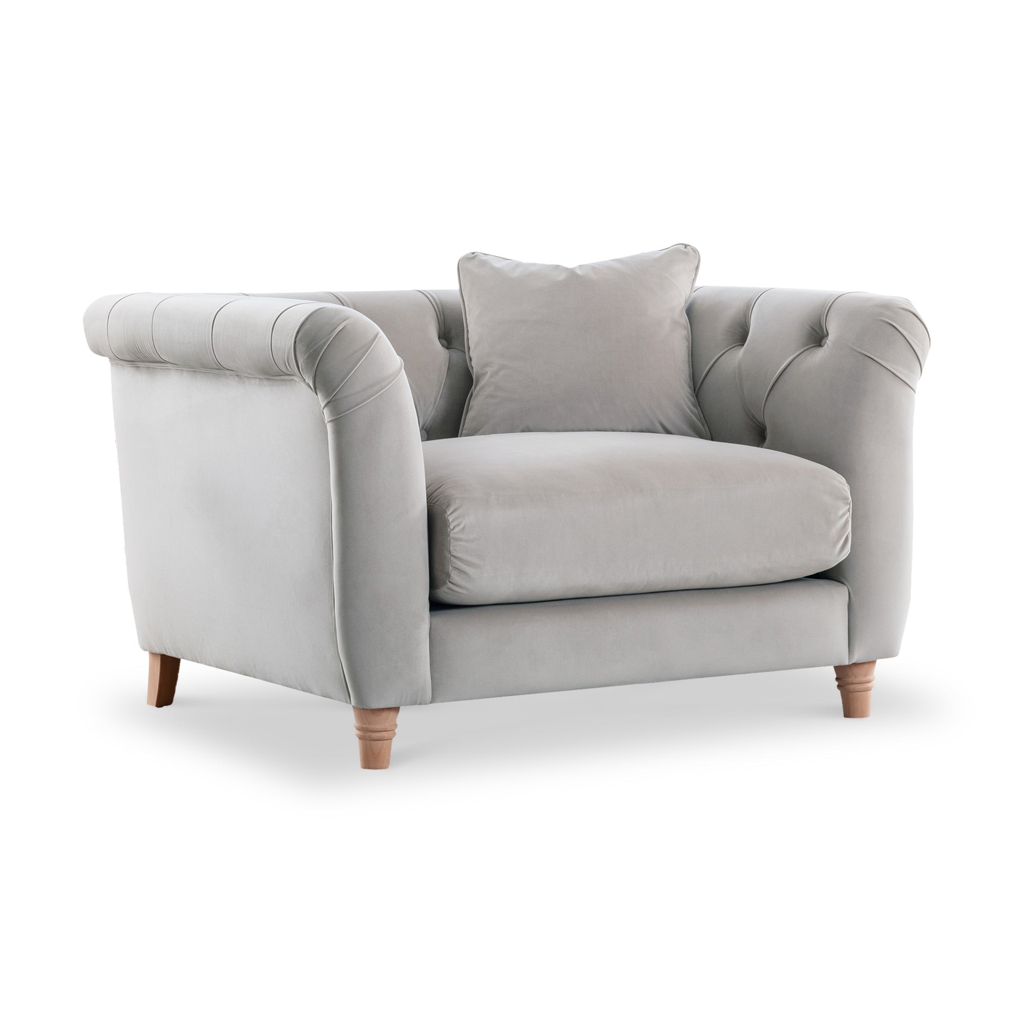 Fauteuil Chesterfield en velours Clarence