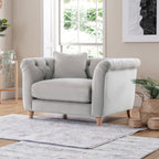 Fauteuil Chesterfield en velours Clarence