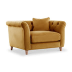 Fauteuil Chesterfield en velours Clarence