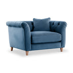 Fauteuil Chesterfield en velours Clarence