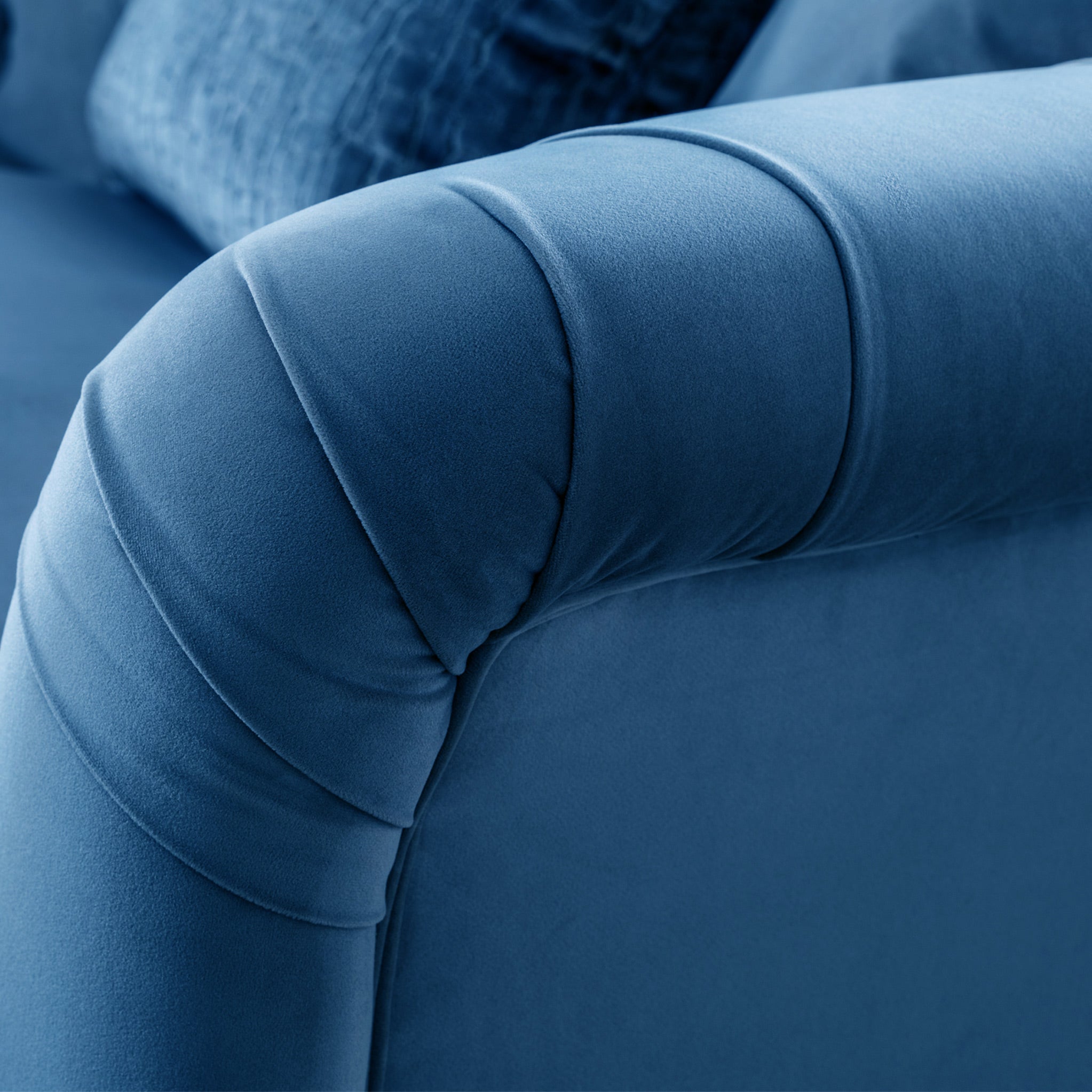 Fauteuil Chesterfield en velours Clarence