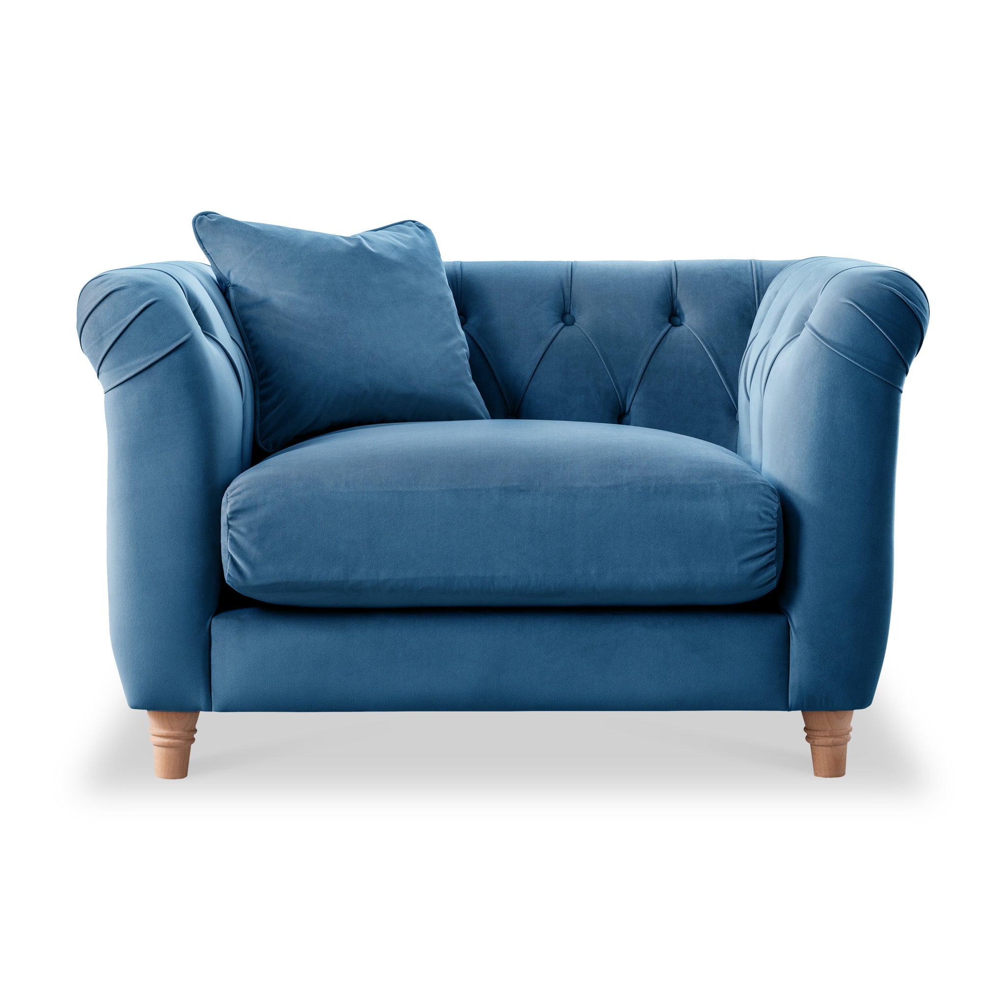Fauteuil Chesterfield en velours Clarence