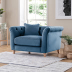 Fauteuil Chesterfield en velours Clarence