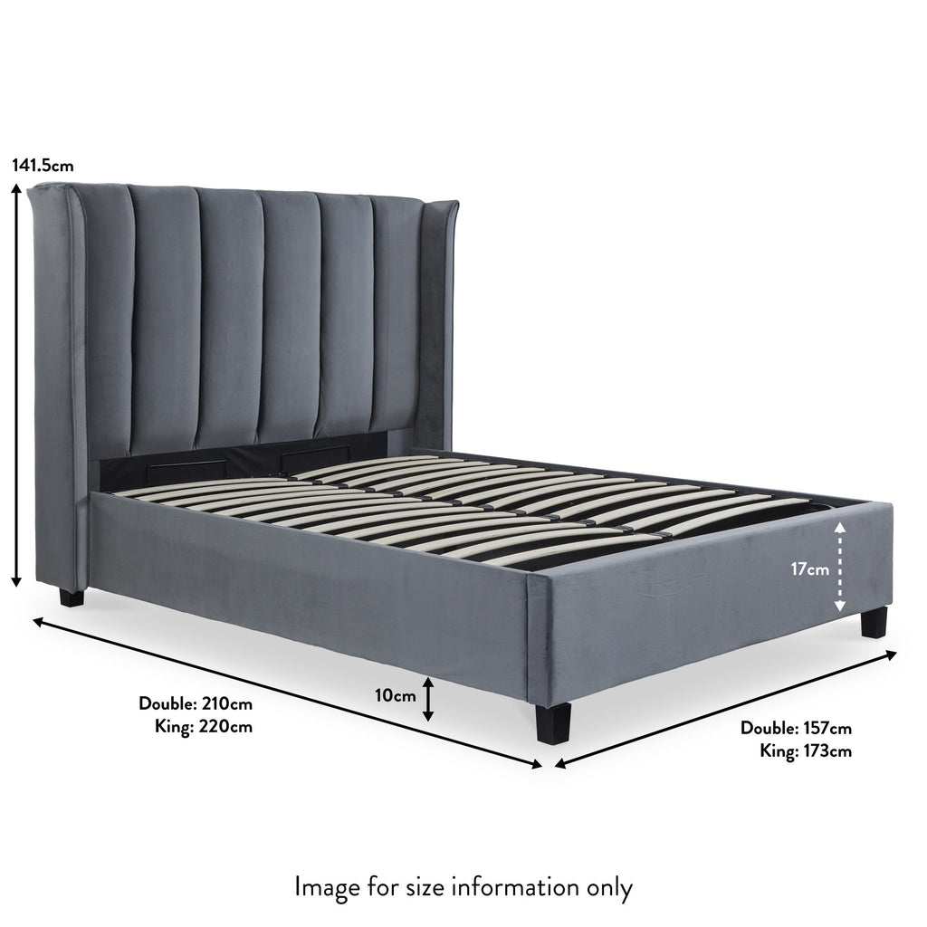 Cadre de lit coffre Mia Velvet