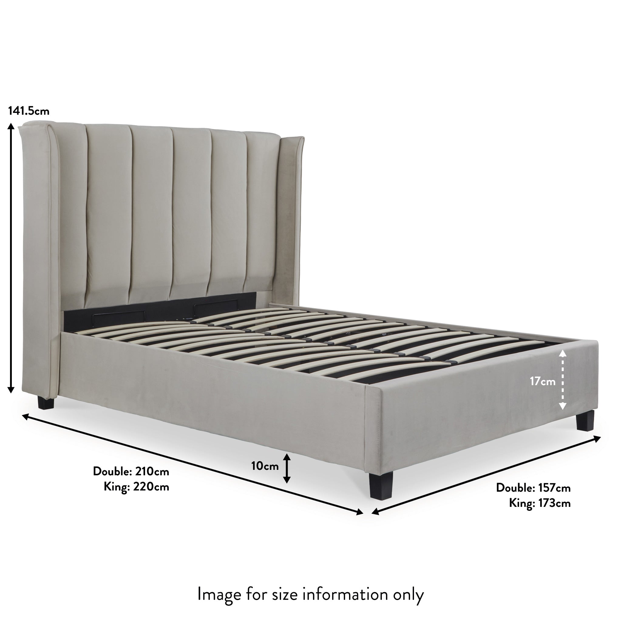 Cadre de lit coffre Mia Velvet