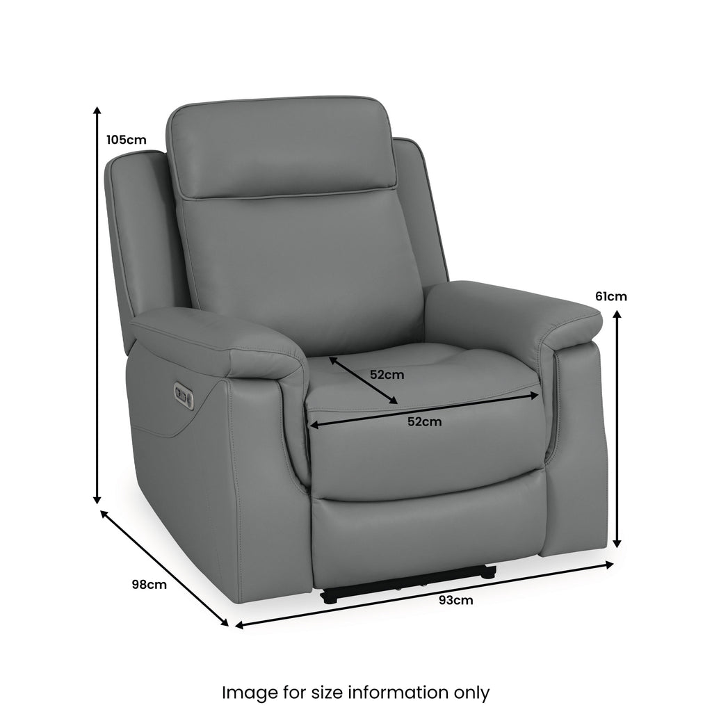 Fauteuil inclinable électrique en cuir Denbor