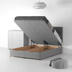 Lit ottoman et tête de lit en lin Farrow Bar