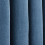 Cadre de lit Olivia en velours bleu nuit