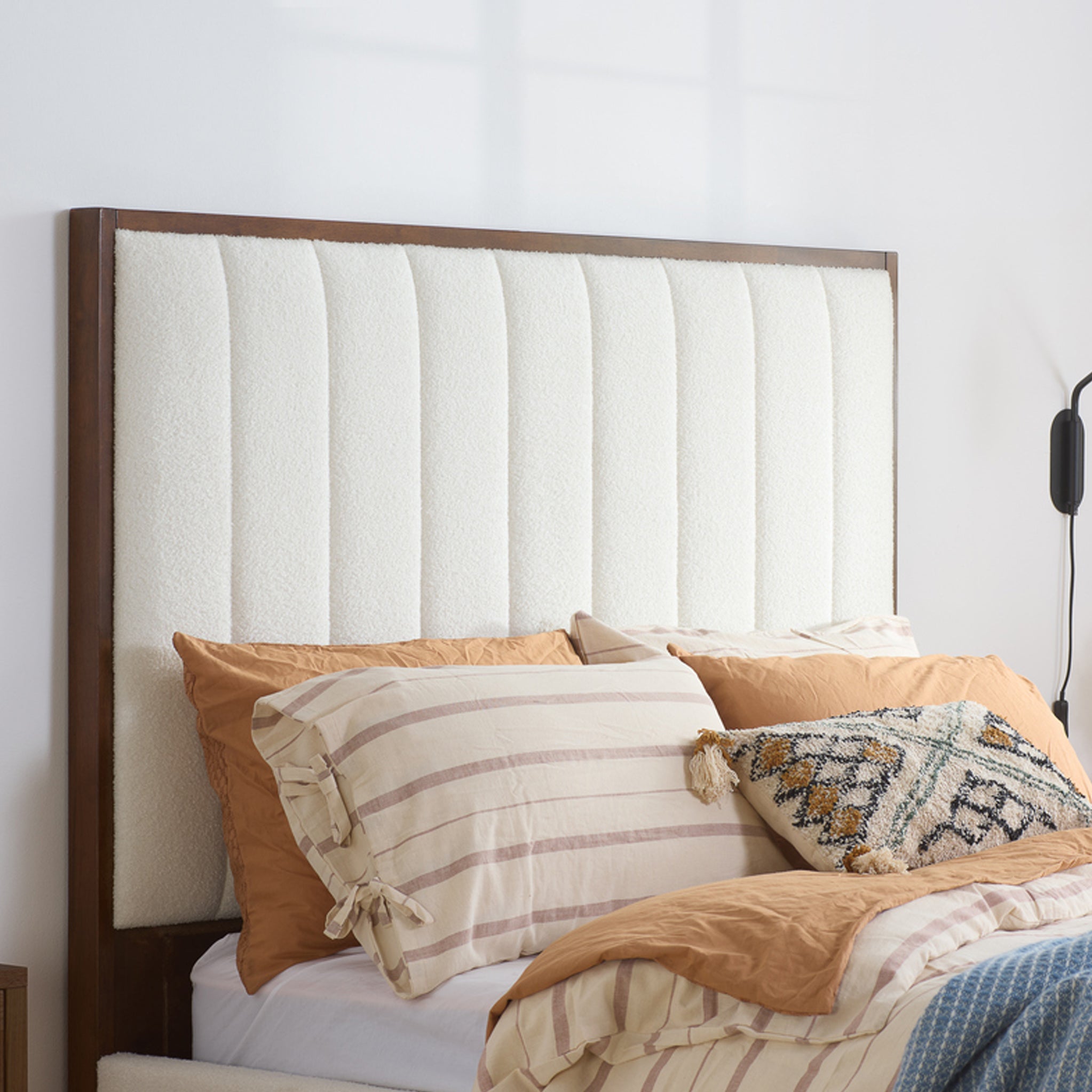 Cadre de lit Sara White Boucle