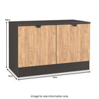 Meuble multimédia compact Huxley à 2 portes