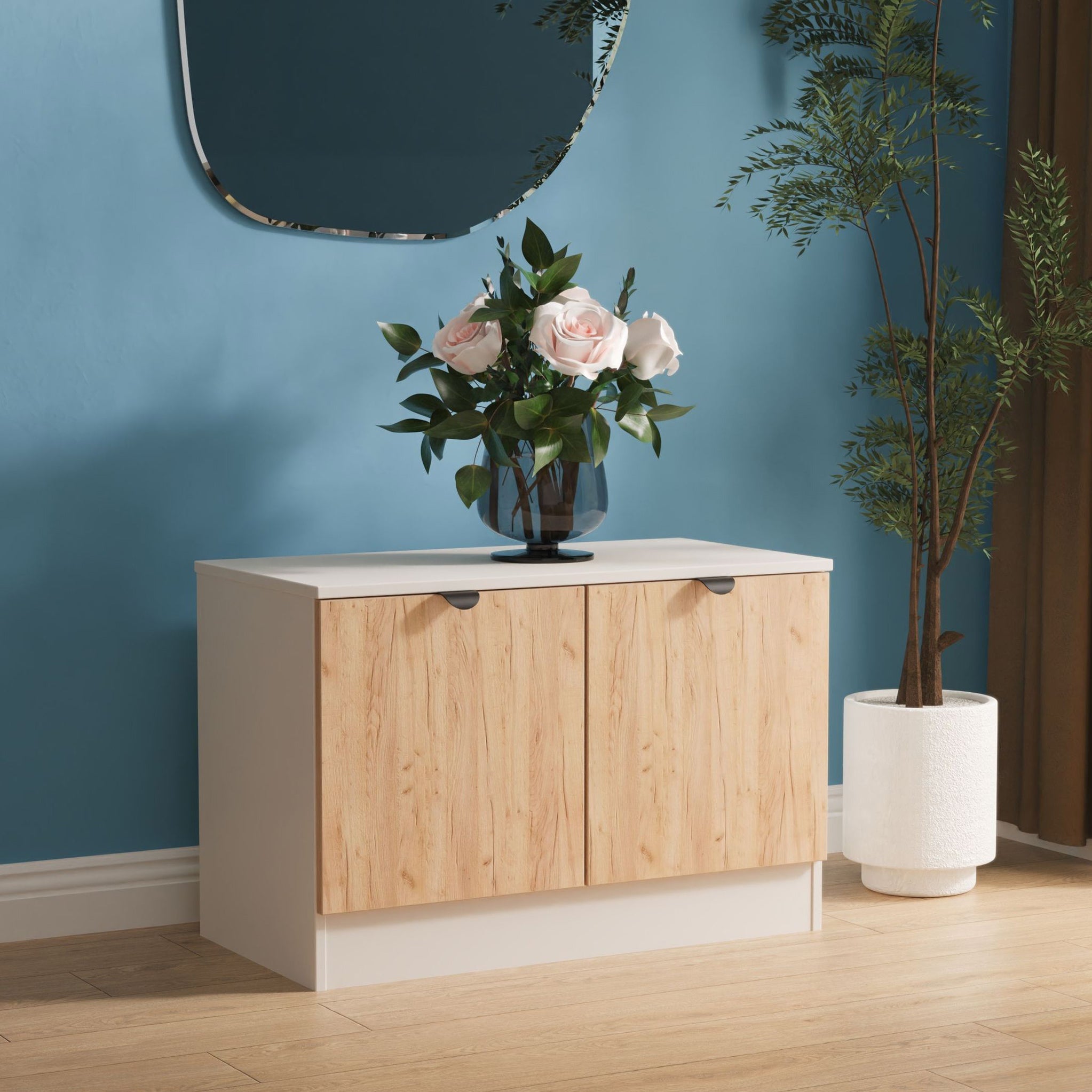 Meuble multimédia compact Huxley à 2 portes