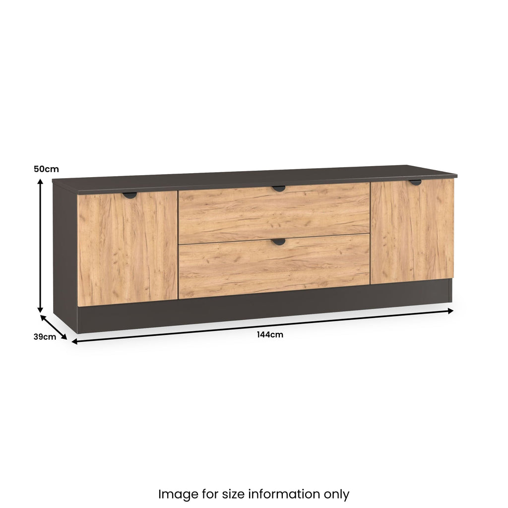 Meuble TV Huxley à 2 portes et 2 tiroirs