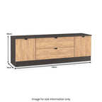 Meuble TV Huxley à 2 portes et 2 tiroirs