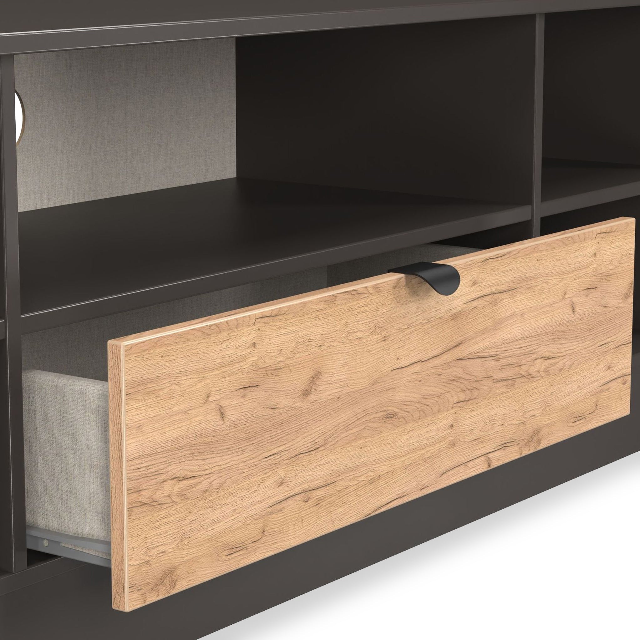Meuble TV et multimédia Huxley large à 1 tiroir