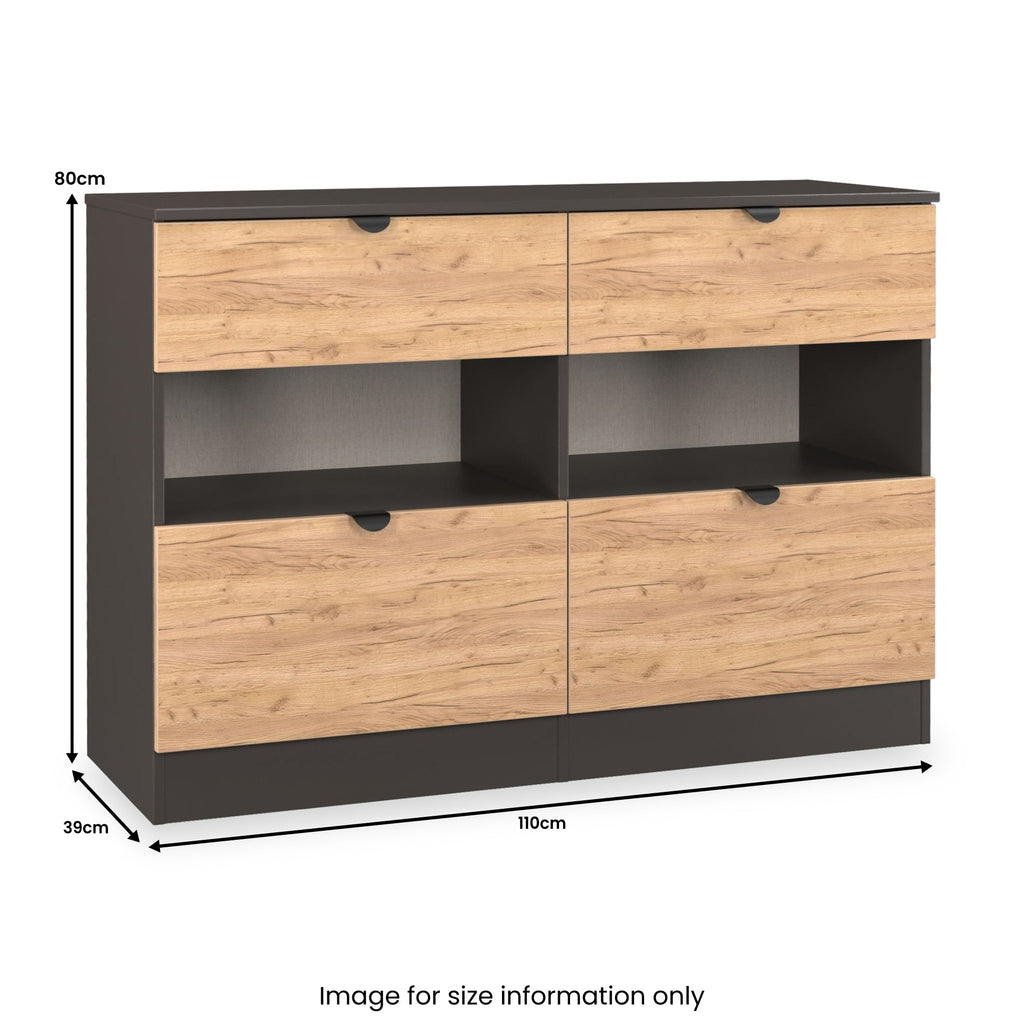 Commode Huxley à 4 tiroirs mi-haute