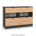 Commode Huxley à 4 tiroirs mi-haute