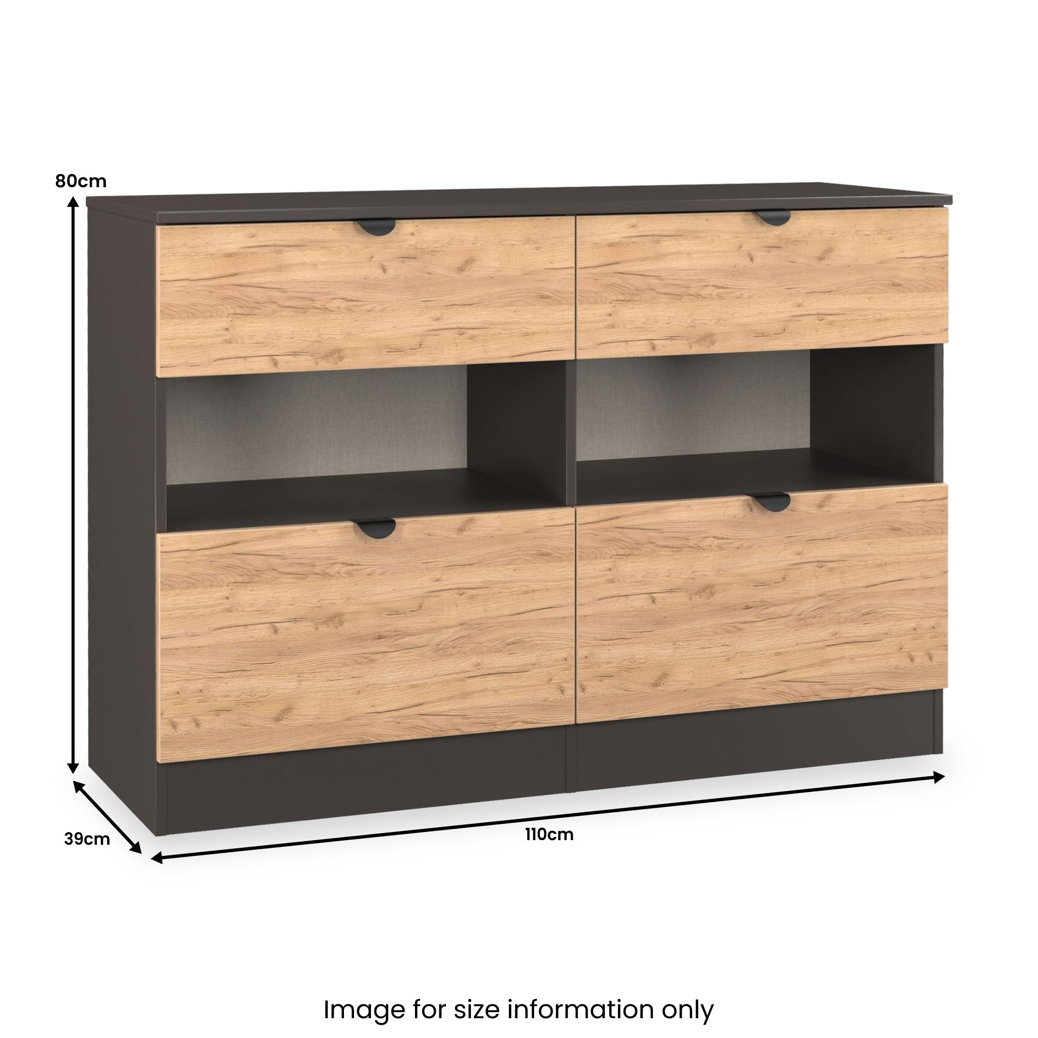 Commode Huxley à 4 tiroirs mi-haute