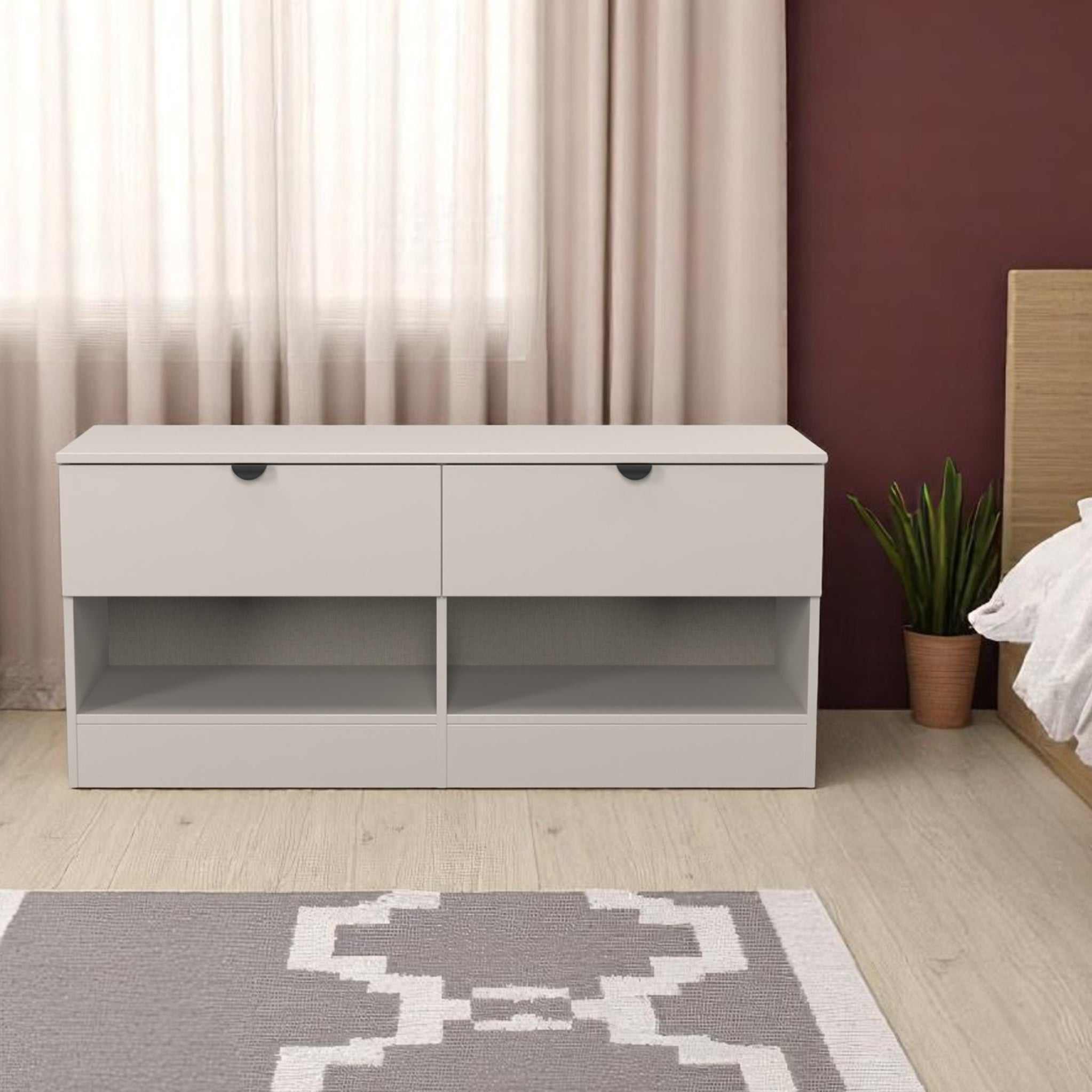 Meuble de rangement bas Huxley à 2 tiroirs