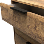 Commode à 4 tiroirs Moreno en chêne rustique