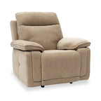 Fauteuil inclinable électrique Adrian en tissu doux au toucher