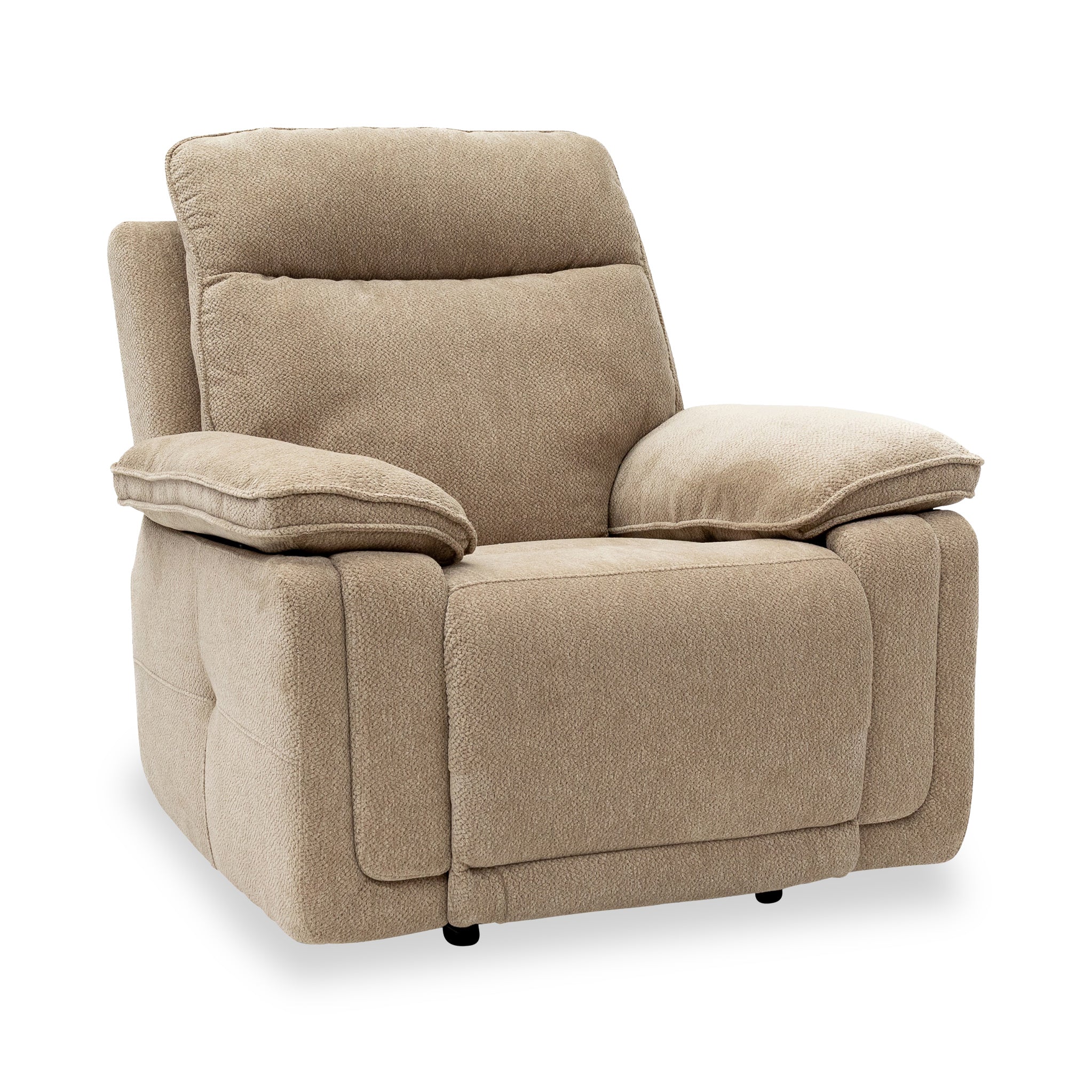 Fauteuil inclinable électrique Adrian en tissu doux au toucher