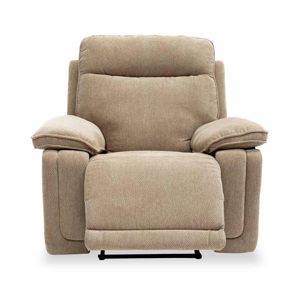 Fauteuil inclinable électrique Adrian en tissu doux au toucher
