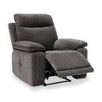 Fauteuil inclinable électrique Adrian en tissu doux au toucher