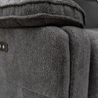 Fauteuil inclinable électrique Adrian en tissu doux au toucher