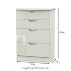 Commode profonde Beckett Gloss à 4 tiroirs