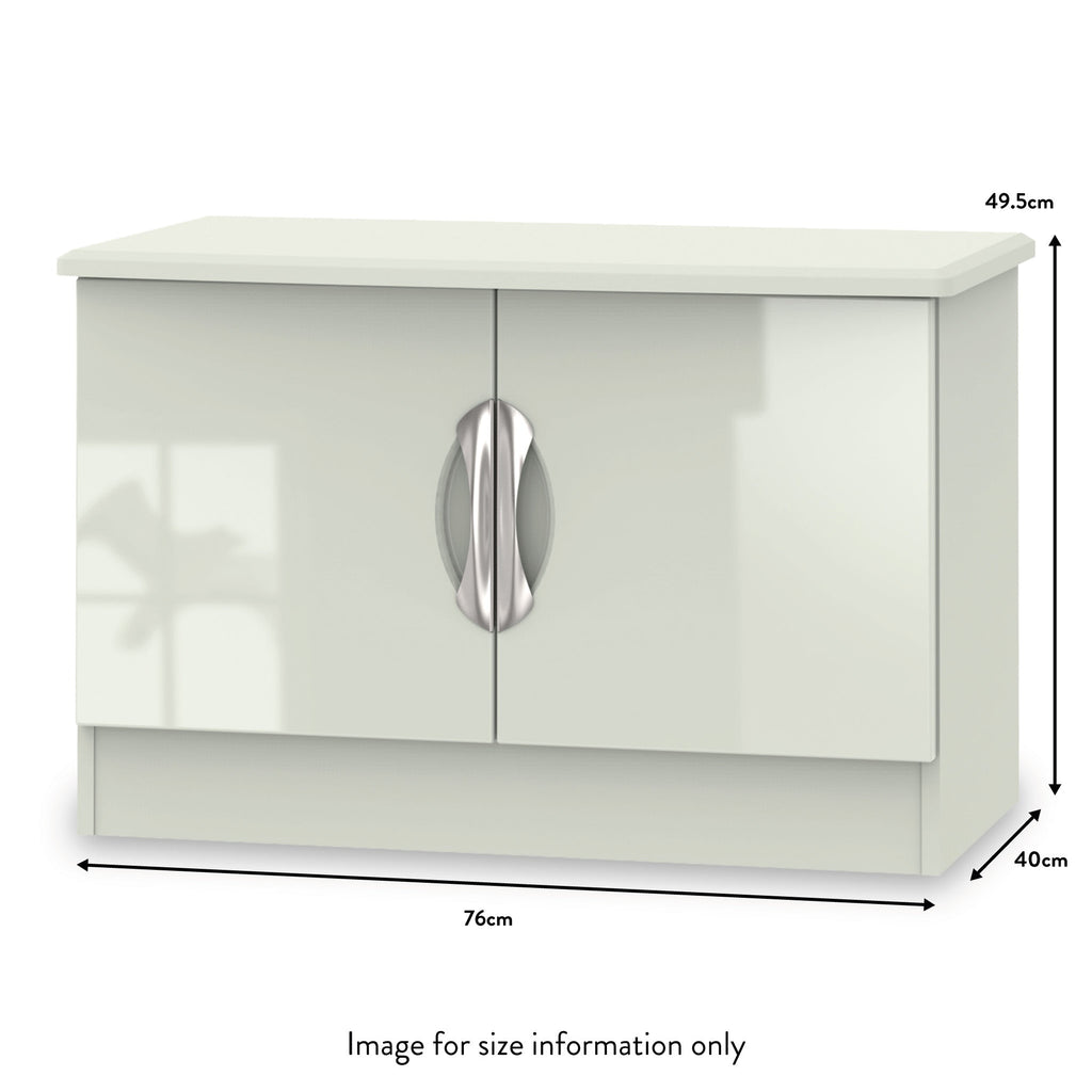 Meuble TV compact Beckett Gloss 2 portes