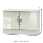 Meuble TV compact Beckett Gloss 2 portes