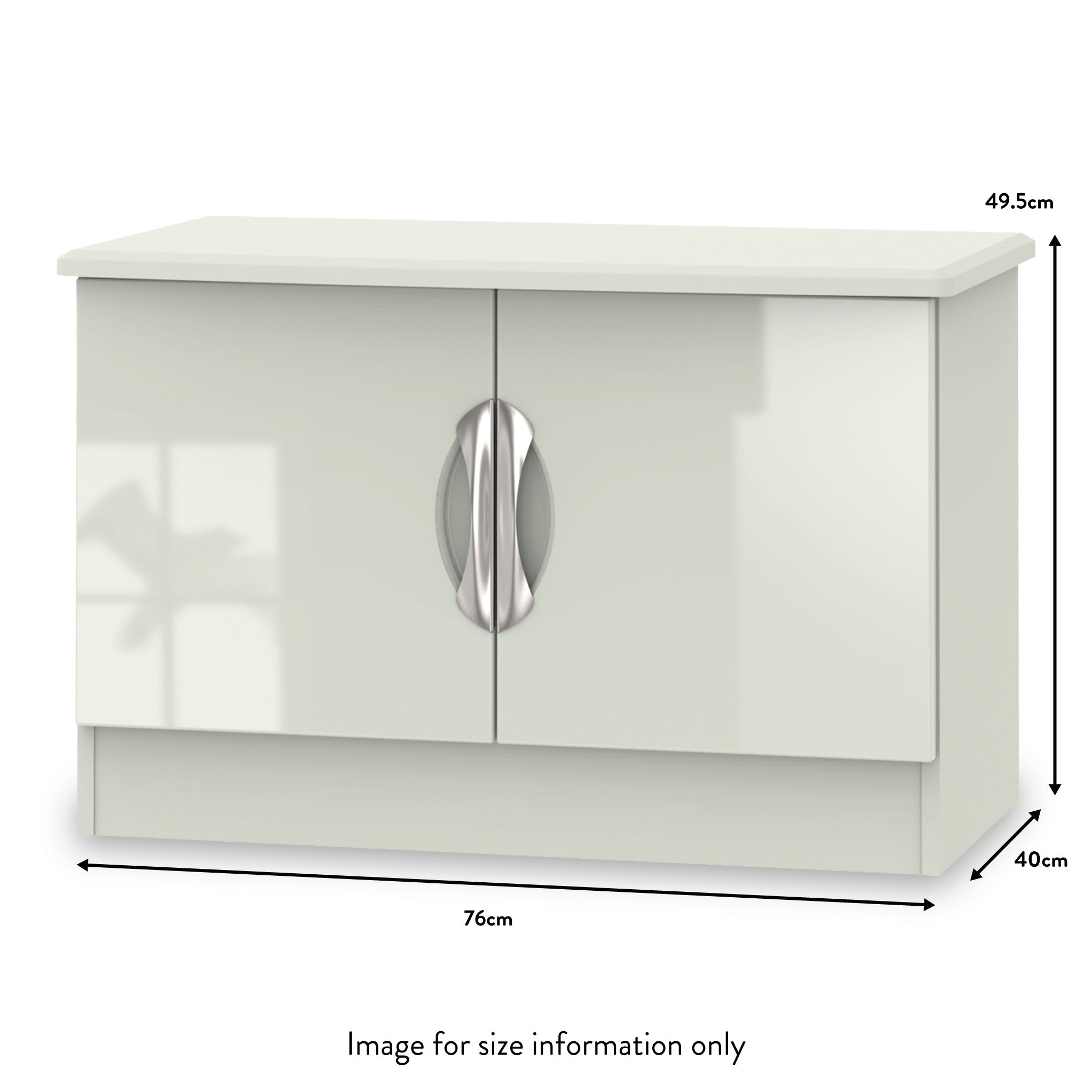 Meuble TV compact Beckett Gloss 2 portes