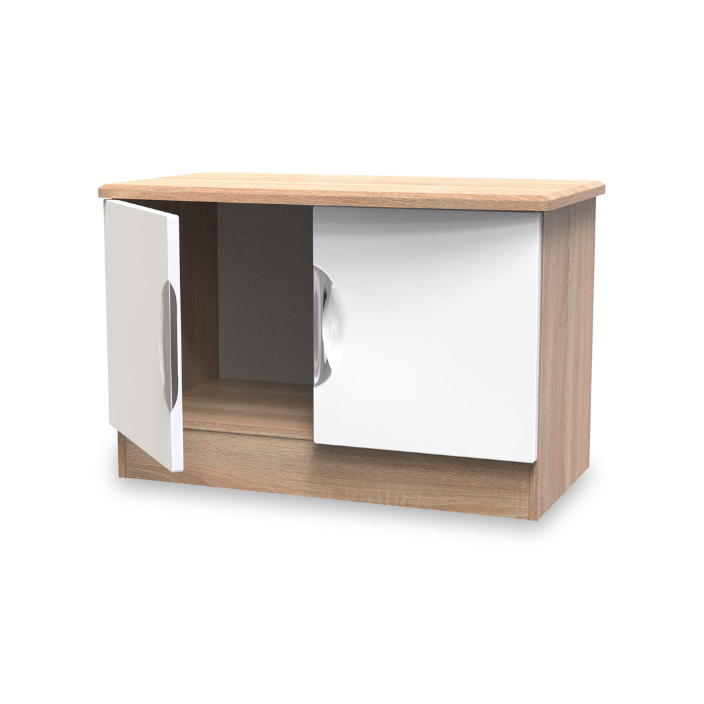 Meuble TV compact Beckett Gloss 2 portes