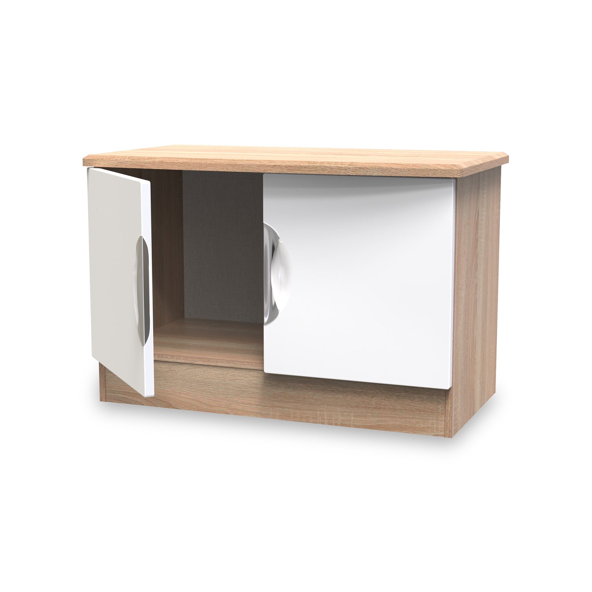Meuble TV compact Beckett Gloss 2 portes