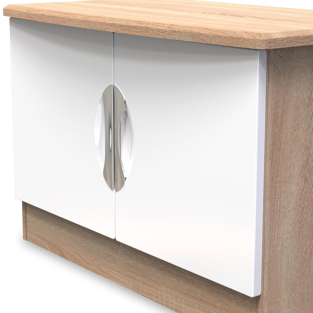 Meuble TV compact Beckett Gloss 2 portes