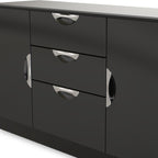 Buffet Beckett Gloss 2 portes 3 tiroirs