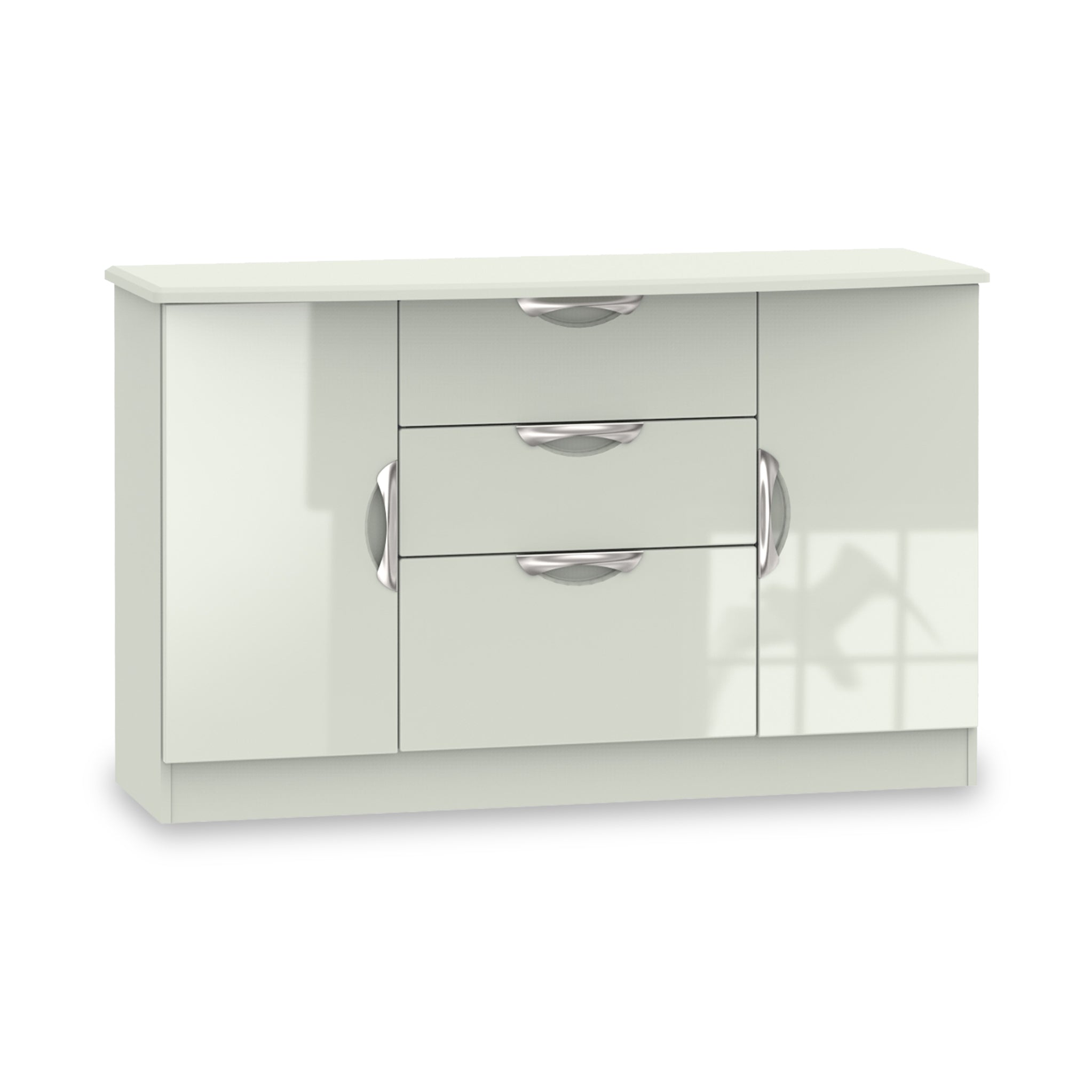 Buffet Beckett Gloss 2 portes 3 tiroirs
