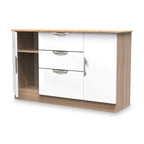 Buffet Beckett Gloss 2 portes 3 tiroirs