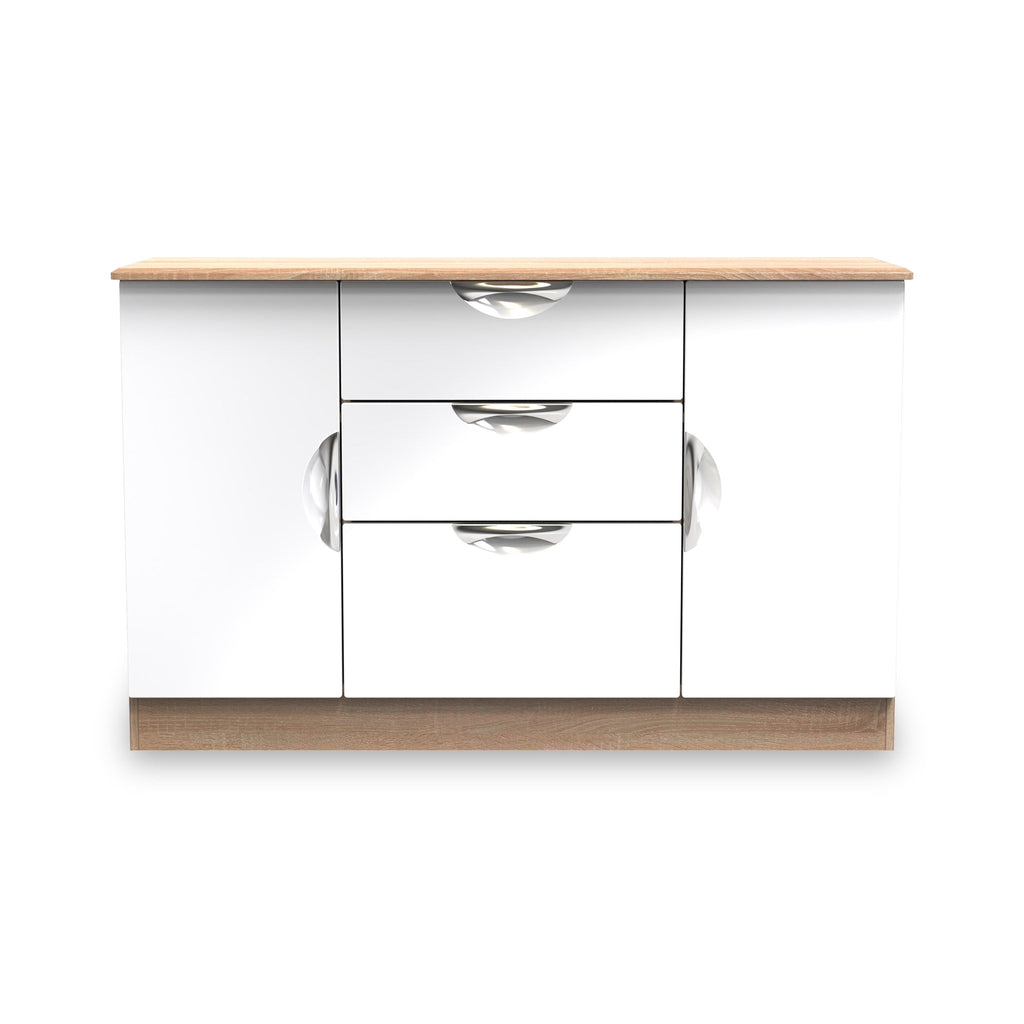 Buffet Beckett Gloss 2 portes 3 tiroirs