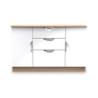 Buffet Beckett Gloss 2 portes 3 tiroirs